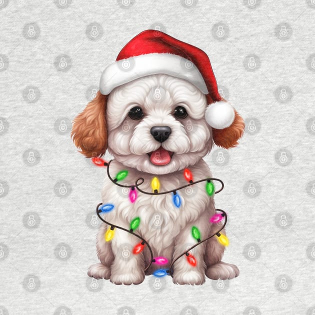 Christmas Bichon Frise by Chromatic Fusion Studio